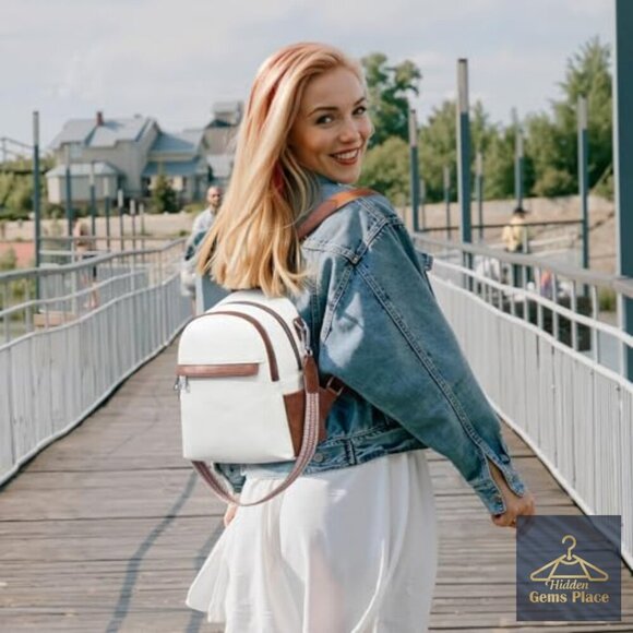 Leather Mini Backpack Purse Convertible Travel Shoulder Bag main image 6